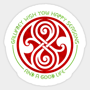 Gallifrey Wish You Happy Seasons And A Good Life 2 Sticker